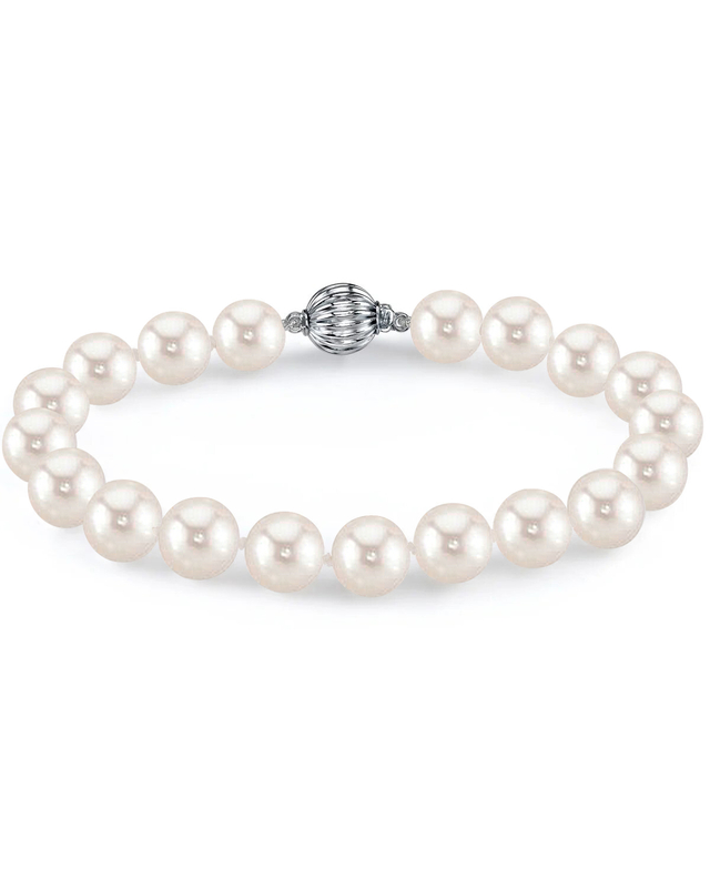 7.0 7.5mm White Freshwater Pearl Bracelet AAAA Quality