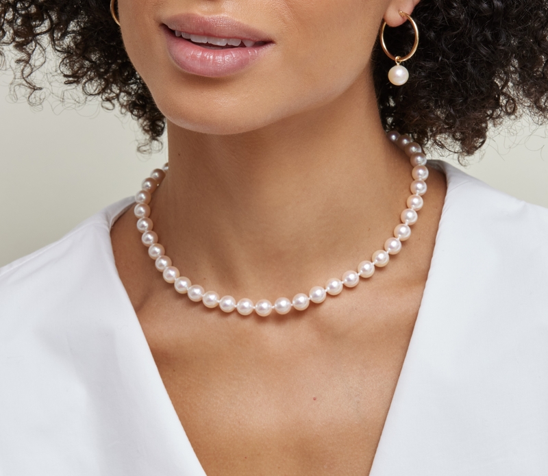 Pearl necklace white clearance