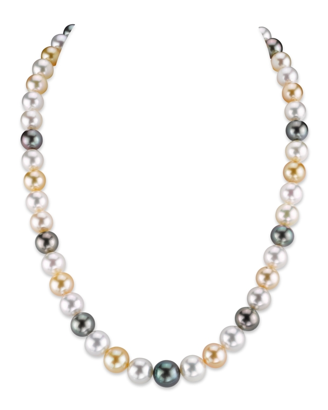 8-10mm South Sea Multicolor Pearl Necklace - AAAA Quality