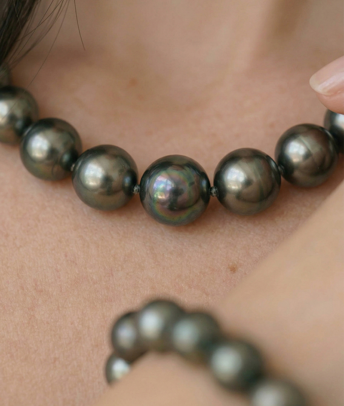 8-10mm Tahitian South Sea Pearl Set - Secondary Image