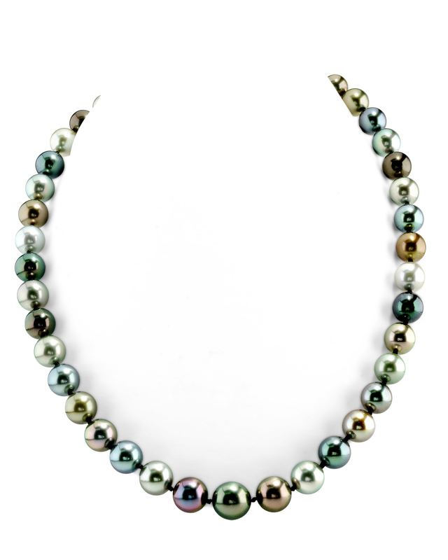 9-11mm Tahitian South Sea Multicolor Pearl Necklace - AAAA Quality