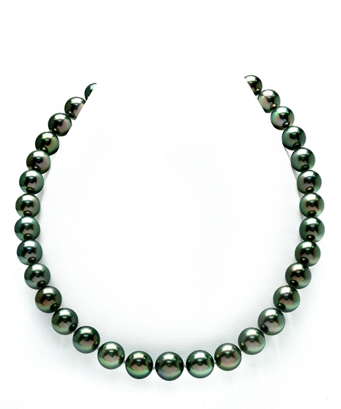 9-11mm Peacock Tahitian South Sea Pearl Necklace - AAAA Quality