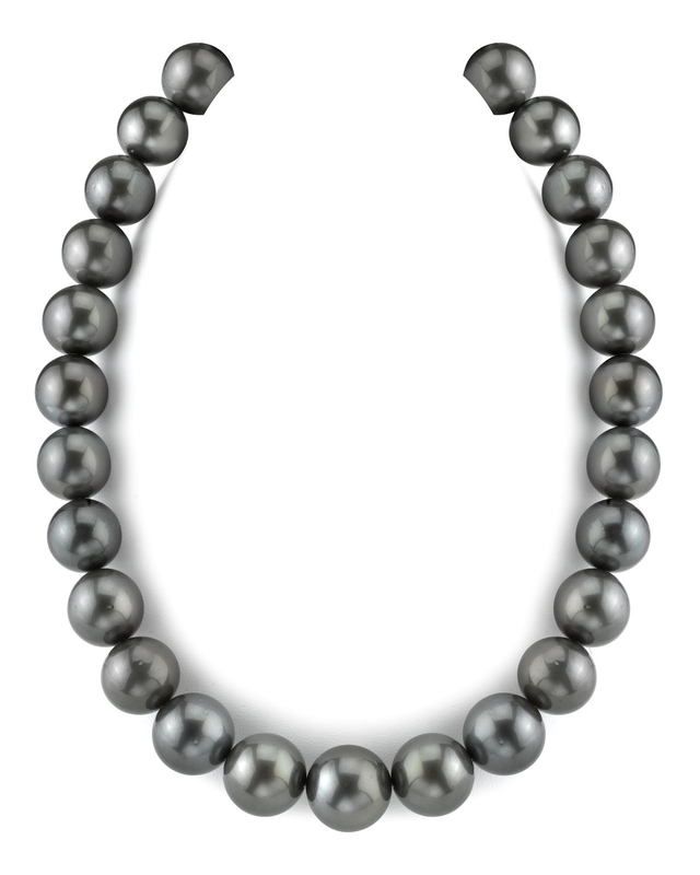 15-17mm Black Tahitian South Sea Pearl Necklace-AAA Quality