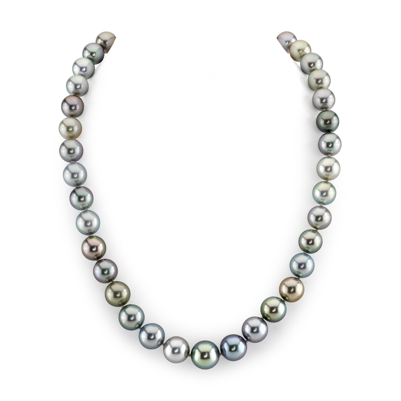 10-12mm Tahitian South Sea Pearl Pastel Multicolor Necklace - AAAA Quality