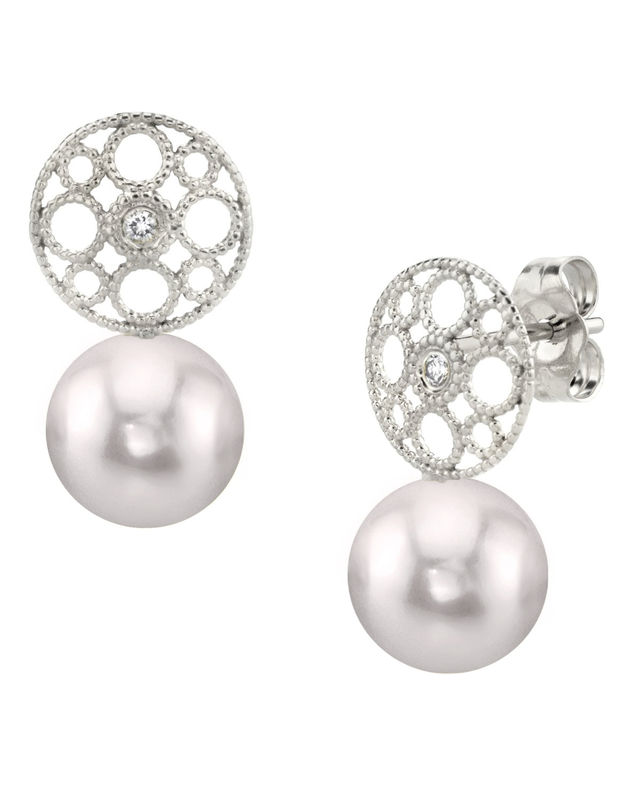 Akoya Pearl & Diamond Faye Earrings