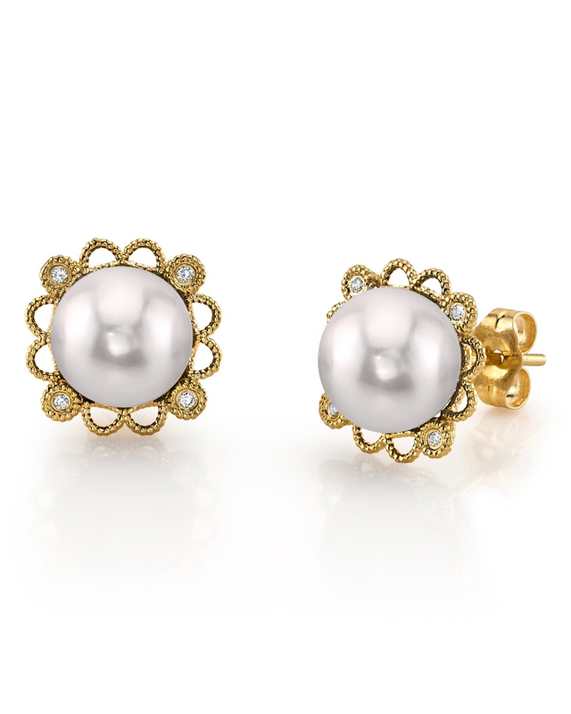 Japanese Akoya Pearl Lea Earrings - Third Image