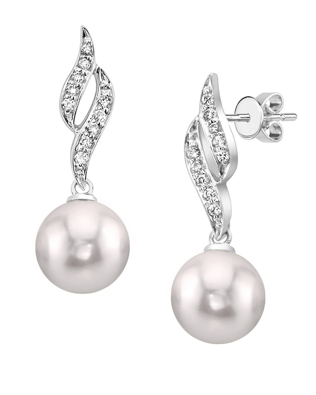 Akoya Pearl & Diamond Suzanna Earrings