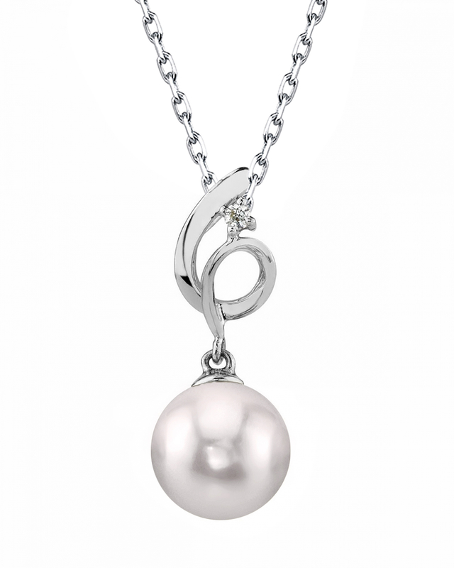 Akoya Pearl & Diamond Symphony Pendant- Choose Your Pearl Color