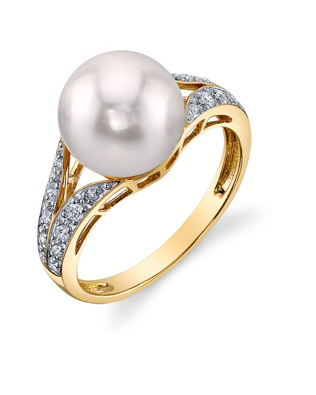 Akoya Pearl & Diamond Robbi Ring - Third Image