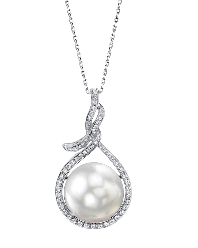 14mm South Sea Pearl & Diamond Agnes Pendant