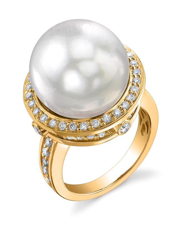 South Sea Pearl & Diamond Bella Ring - Third Image