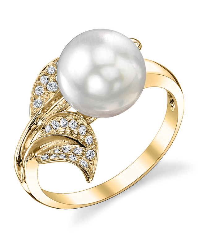 South Sea Pearl & Diamond Eva Ring - Secondary Image