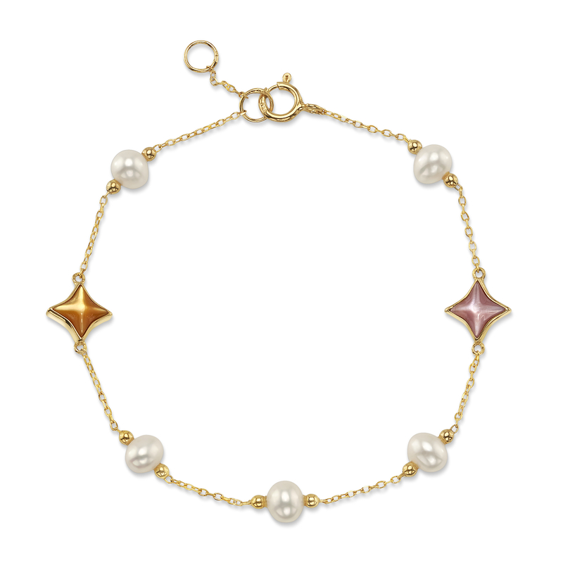 White Freshwater Pearl Anika Bracelet