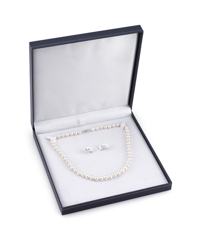 7.0-7.5mm Freshwater Choker Pearl Necklace & Earrings - Fourth Image