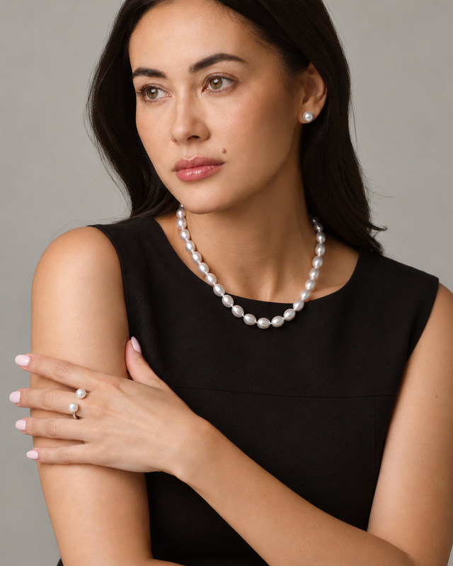 8.0-8.5mm Japanese Akoya Baroque Pearl Necklace - Secondary Image