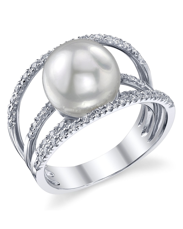 South Sea Pearl & Diamond Rachel Ring