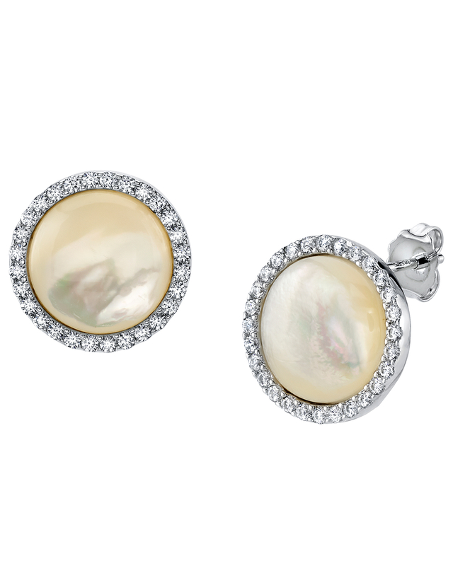 White Mother of Pearl Darcie Earrings