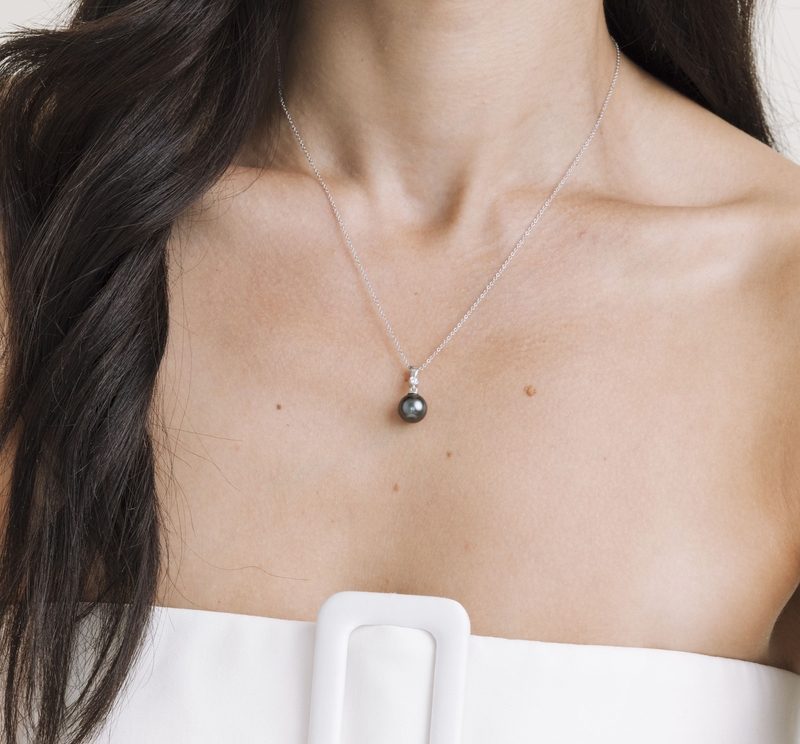 Tahitian South Sea Pearl & Diamond Michelle Pendant