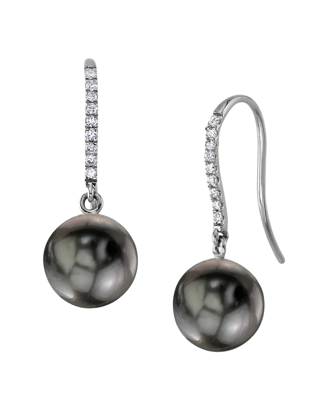 Tahitian South Sea Pearl & Diamond Margot Earrings