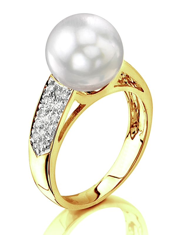 South Sea Pearl & Diamond Alexa Ring - Model Image