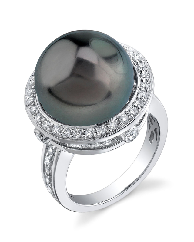 Tahitian South Sea Pearl & Diamond Bella Ring