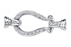 Diamond Horseshoe Clasp  18K White Gold