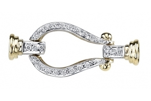 Diamond Horseshoe Clasp  18K Yellow Gold