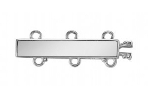 Triple Polished Clasp   14K White Gold