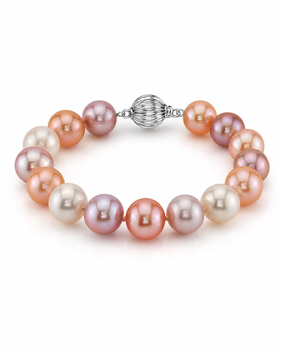 9.5-10.5mm Multicolor Freshwater Pearl Bracelet - AAAA Quality