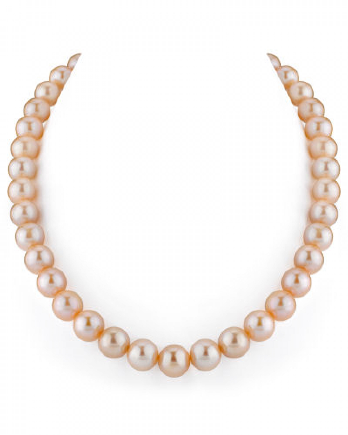 10.5-11.5mm Peach Freshwater Pearl Necklace- AAAA Quality