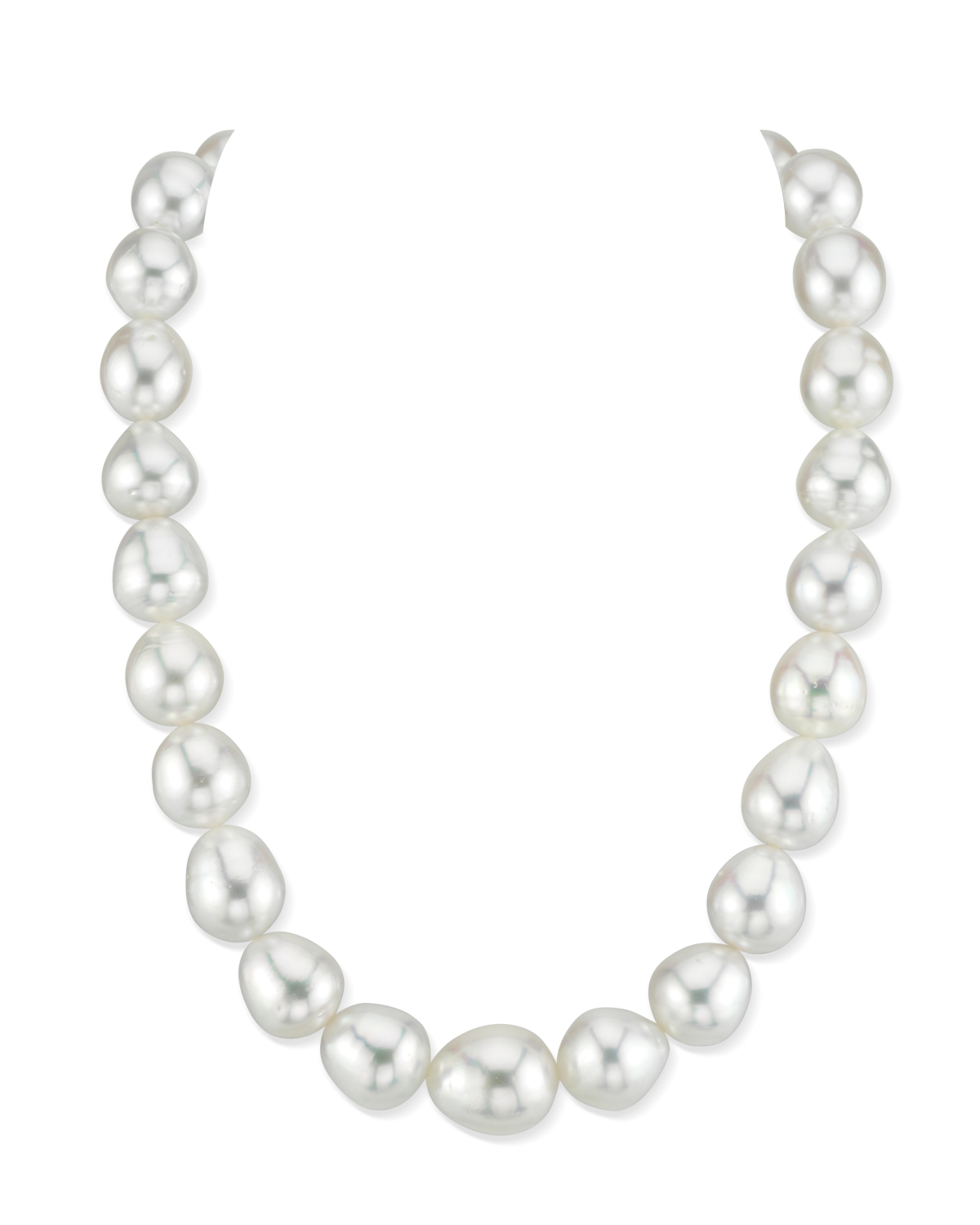 11-13mm White South Sea Drop Shape Pearl Necklace - PSL Certified
