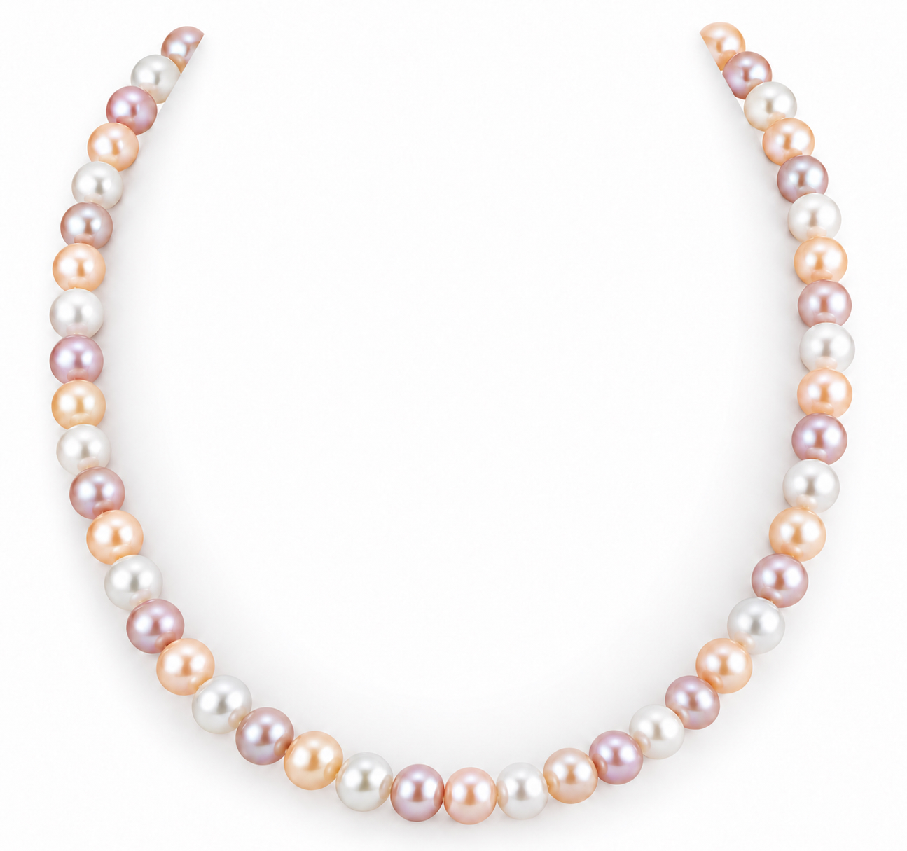 7.0-7.5mm Freshwater Multicolor Pearl Necklace - AAAA Quality