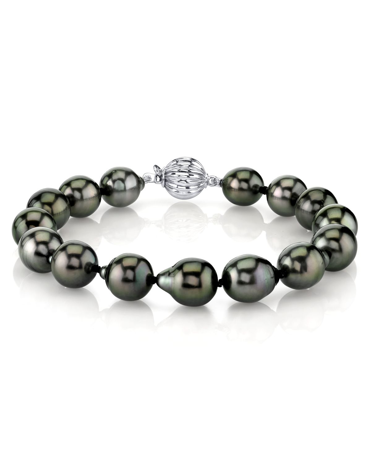 8-9mm Tahitian South Sea Pearl Drop Shape Bracelet - AAAA Quality