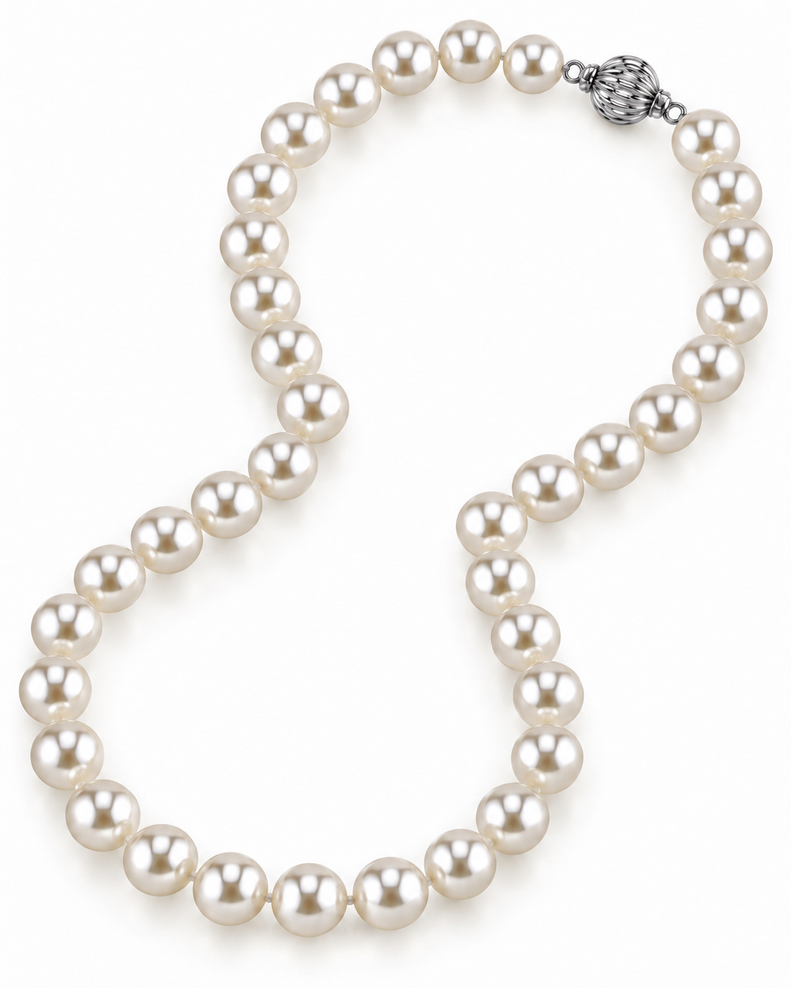 9.0-9.5mm Japanese Akoya White Pearl Necklace - AAA Quality