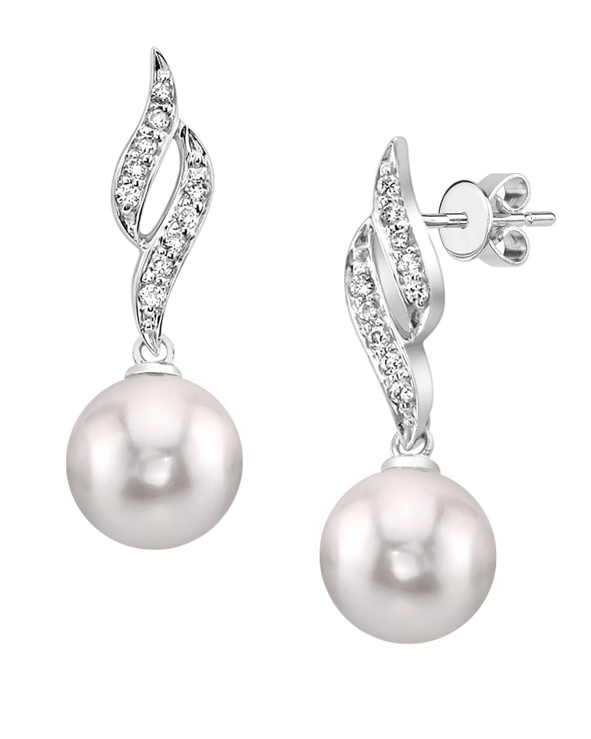 Akoya Pearl & Diamond Suzanna Earrings
