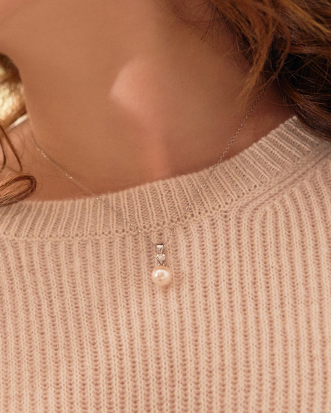Akoya Pearl & Diamond Michelle Pendant
