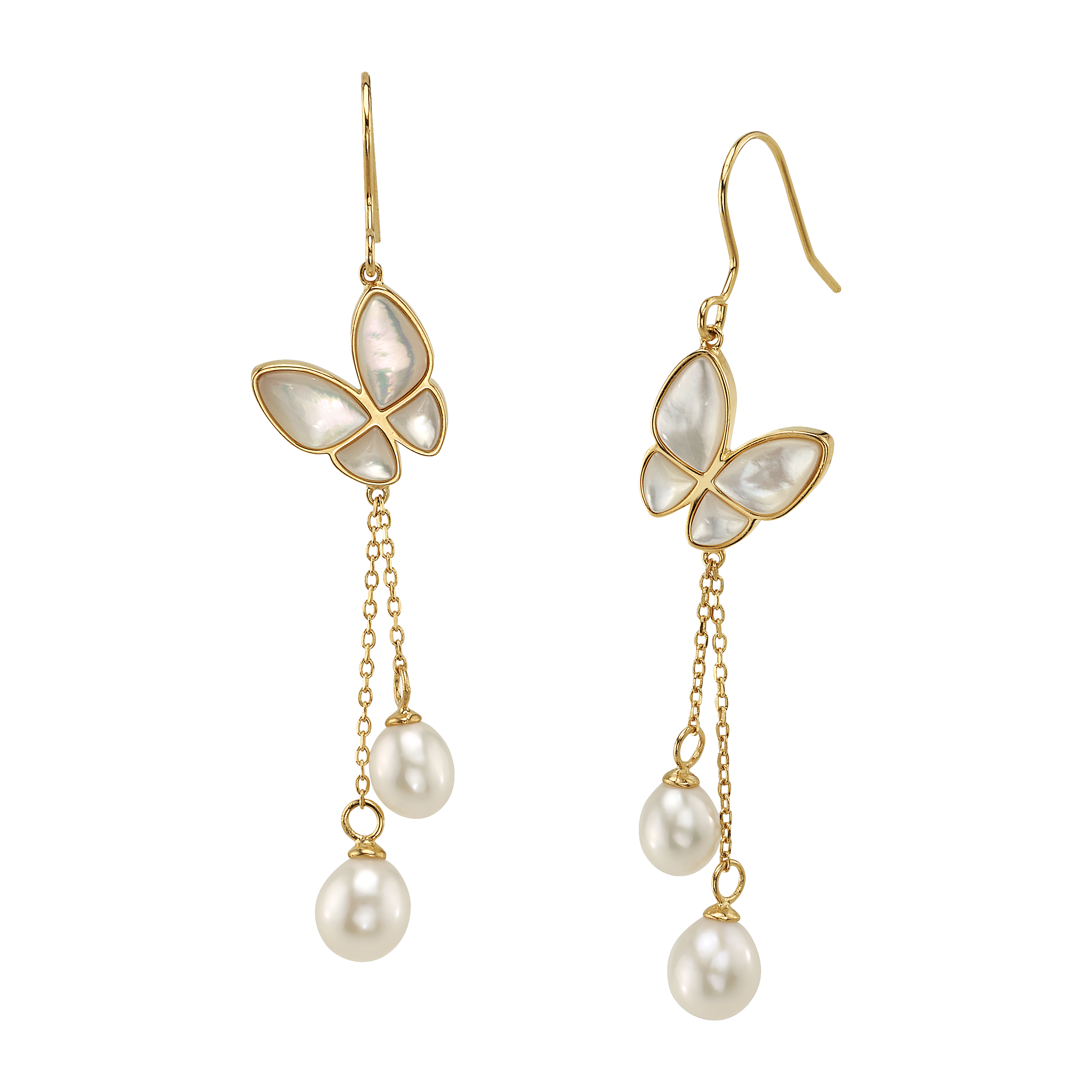 White Freshwater Pearl Gaia Earrings