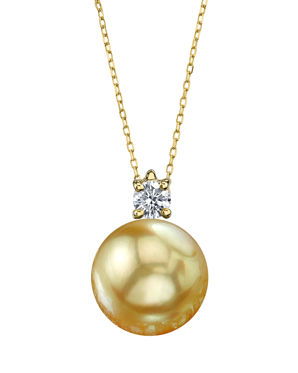 Golden South Sea Pearl Diamond Ellie Pendant