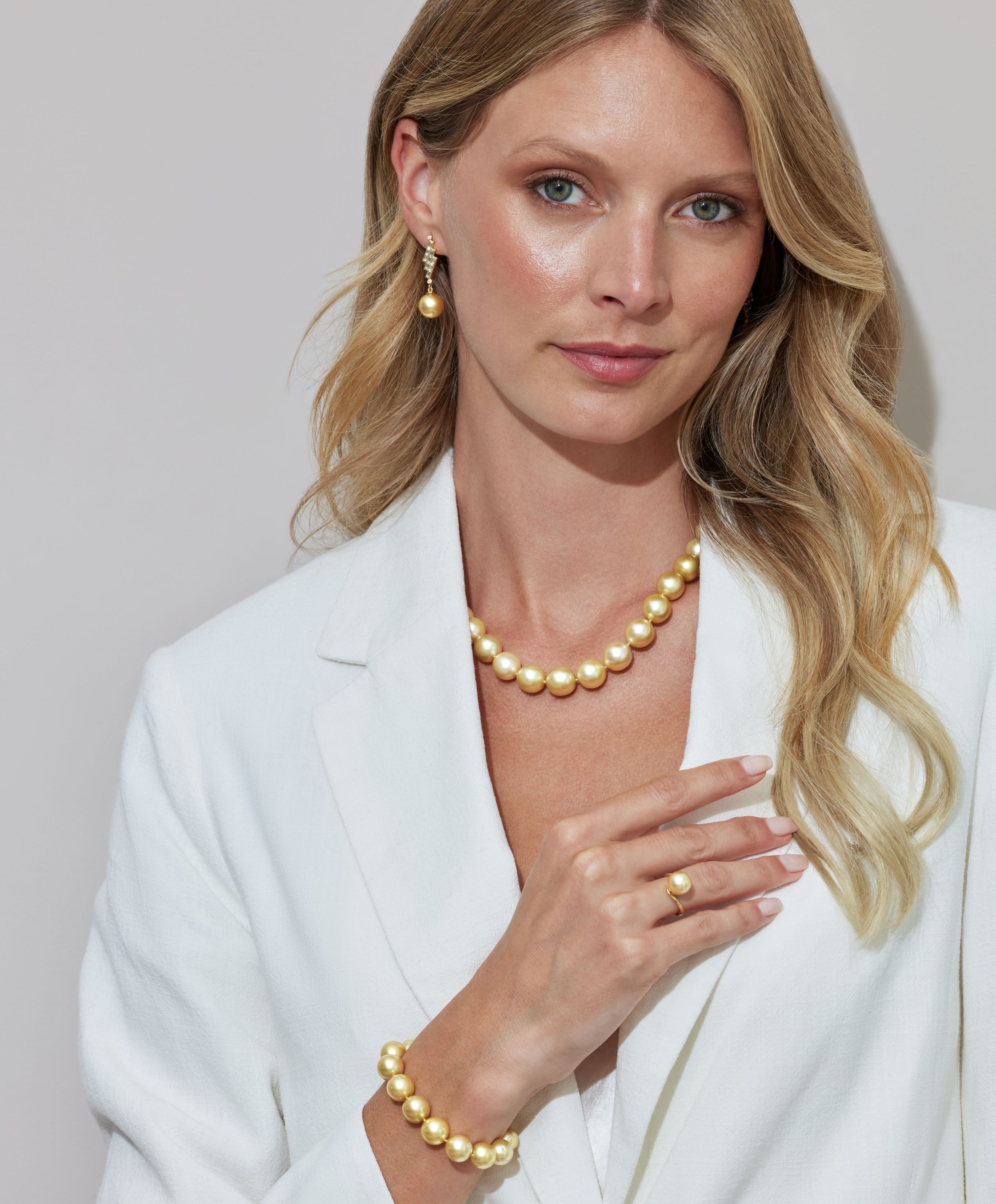 11-12mm Golden South Sea Pearl Bracelet
