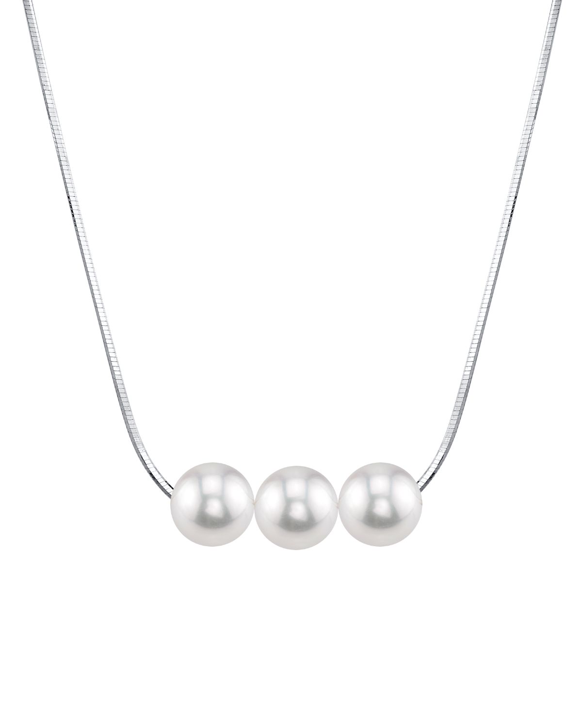 Pearl Moments - 7mm Freshwater Pearl Silver Adjustable Chain Necklace