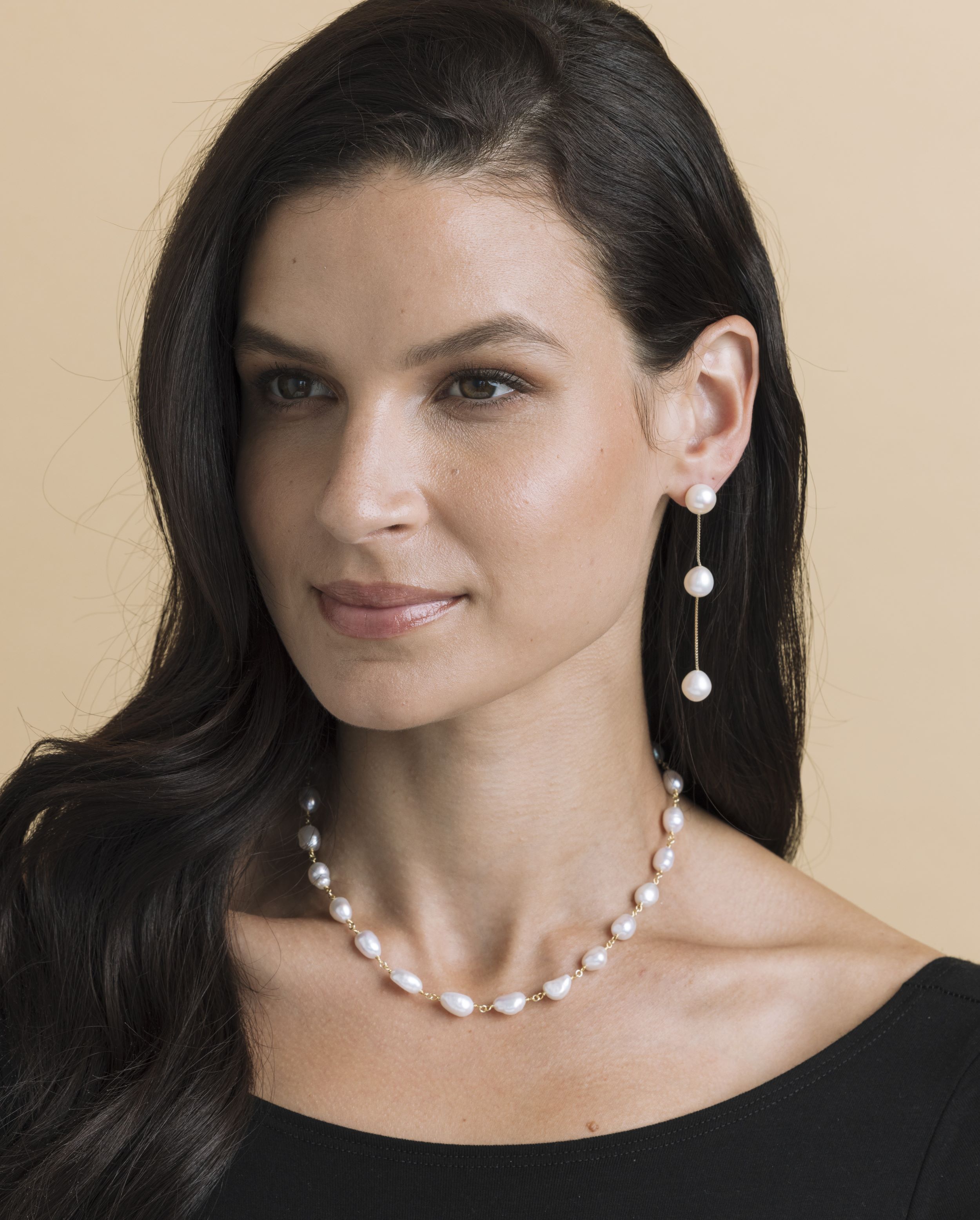 White Freshwater Pearl Maddy Earrings