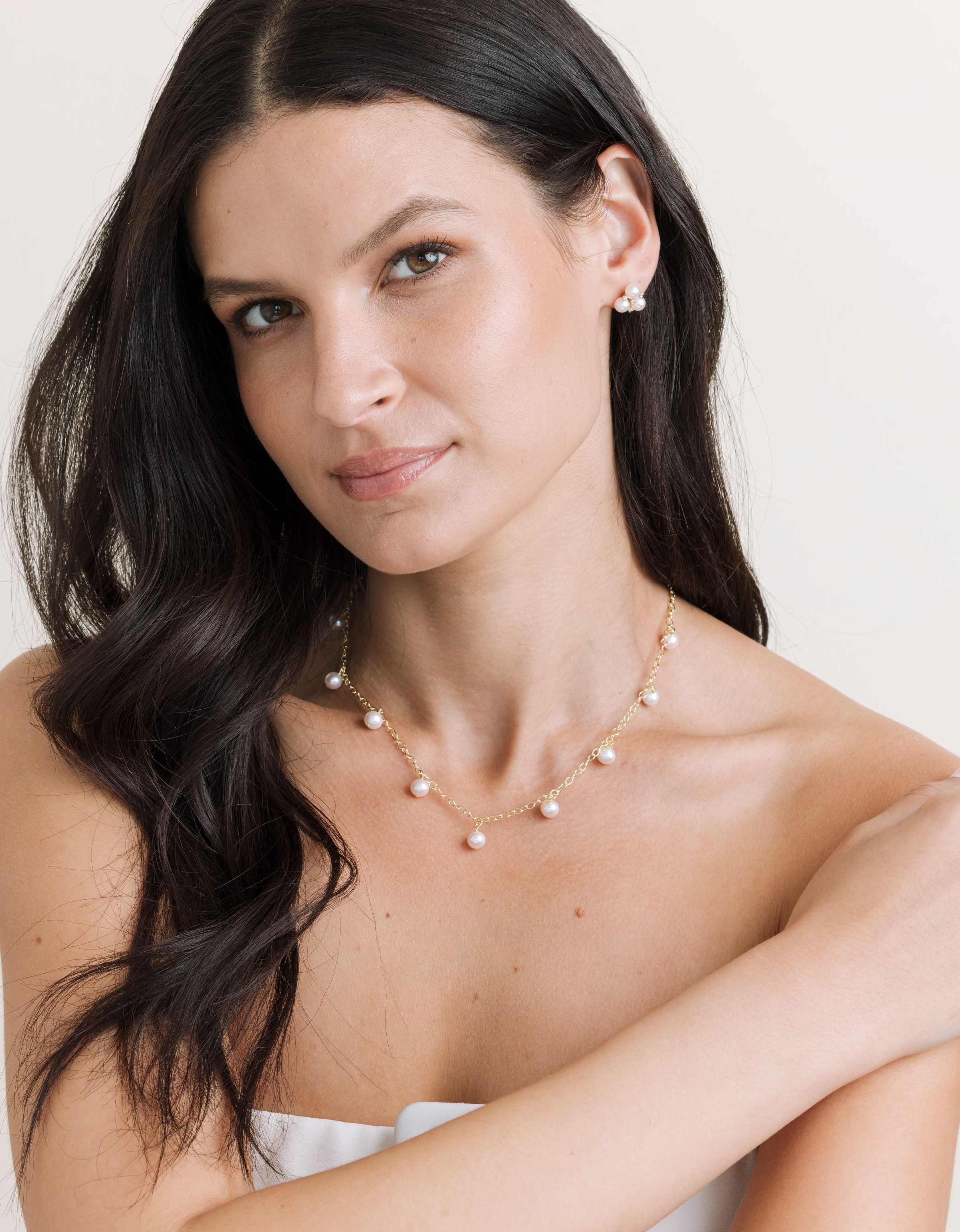 White Freshwater Pearl Isabella Necklace