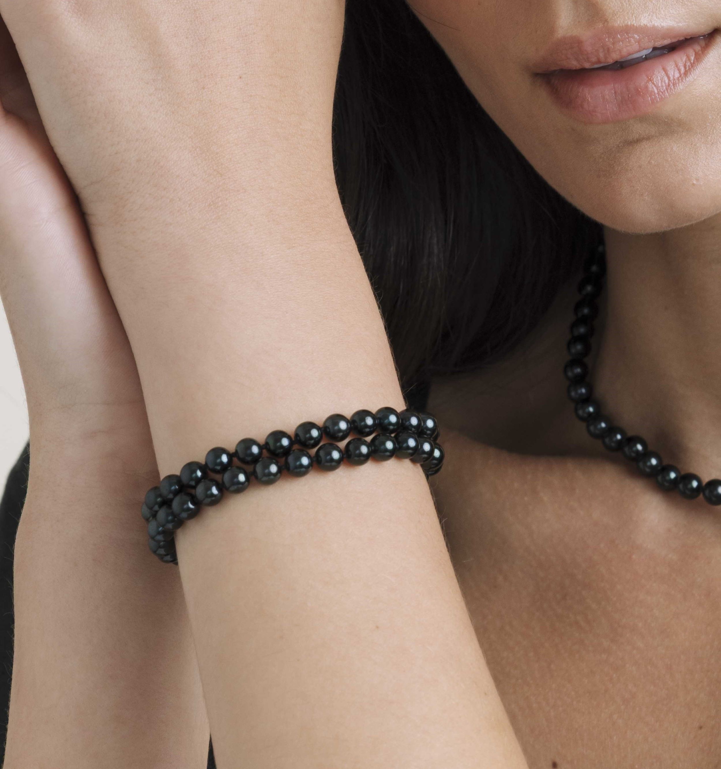 Japanese Akoya Black Double Pearl Bracelet - Various Sizes