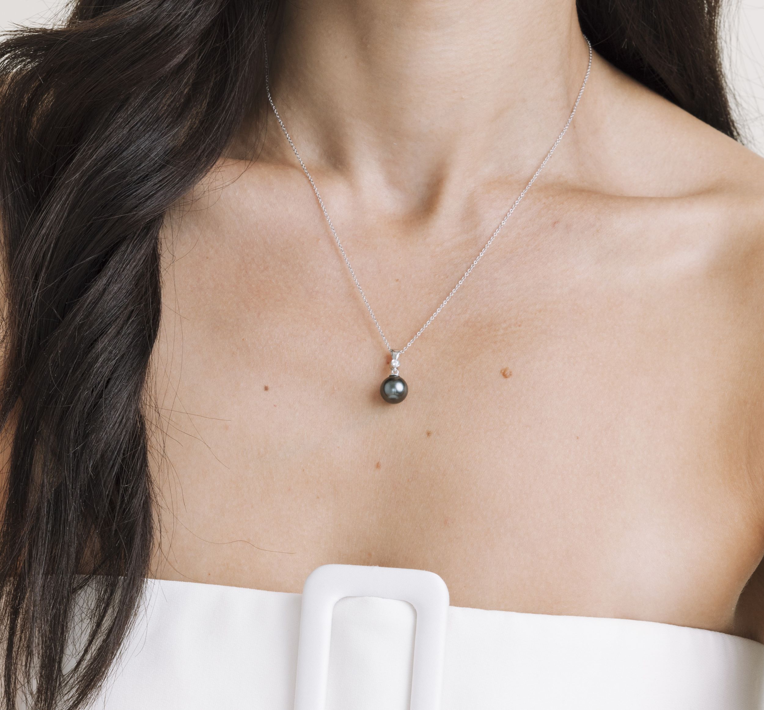 Tahitian South Sea Pearl & Diamond Michelle Pendant