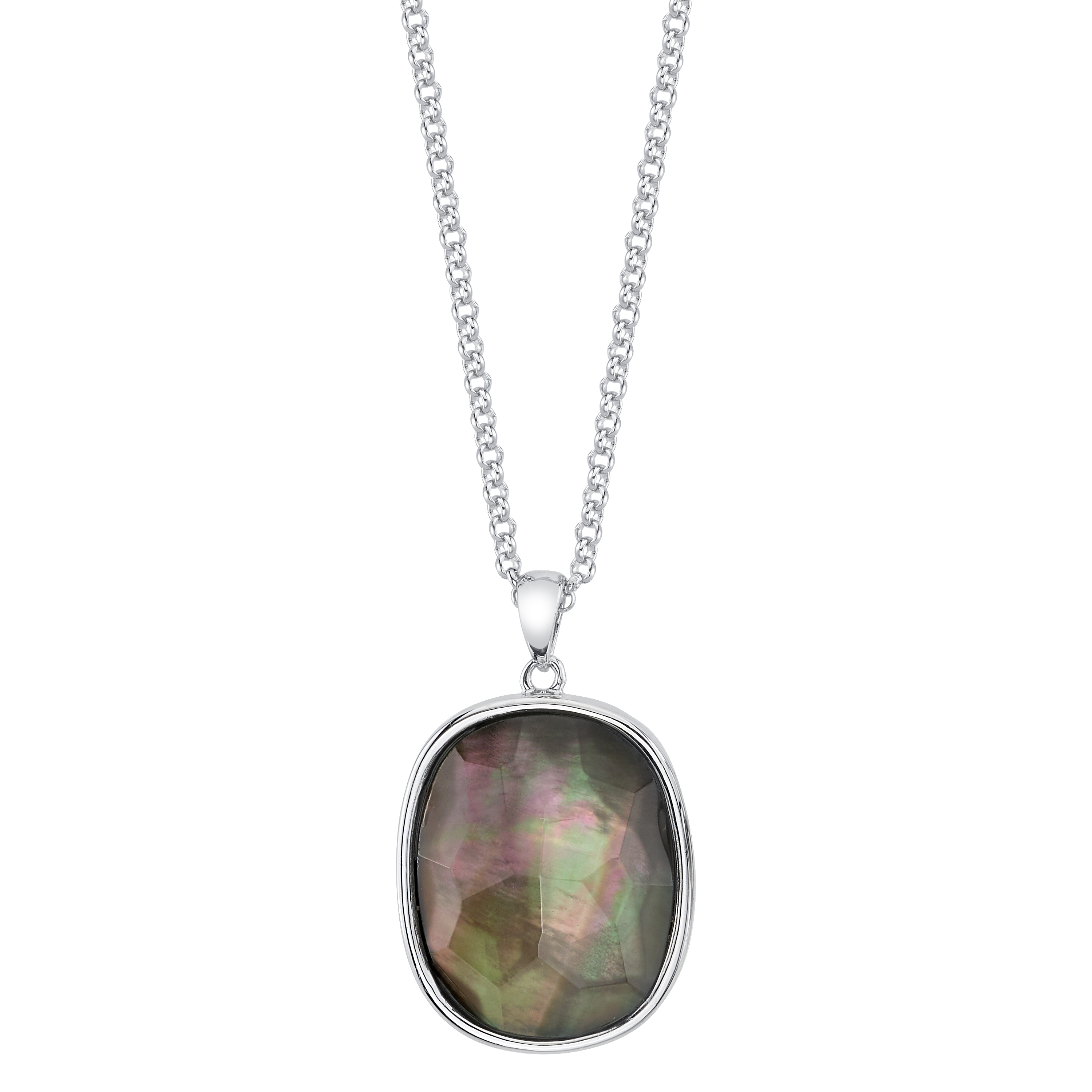 Black Mother of Pearl Cultured Pearl Peyton Pendant Necklace