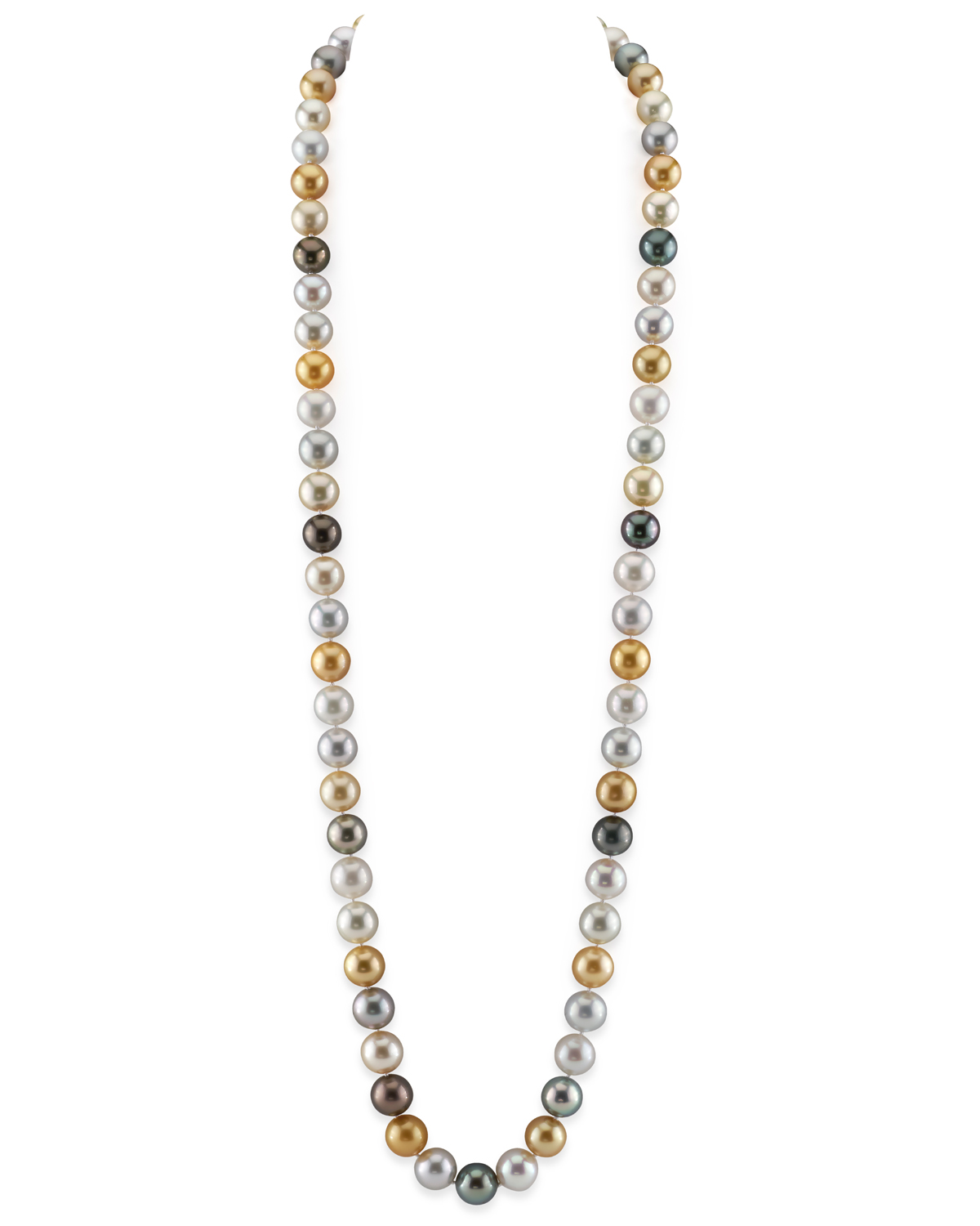 11-13mm Opera Length South Sea Round Multicolor Pearl Necklace