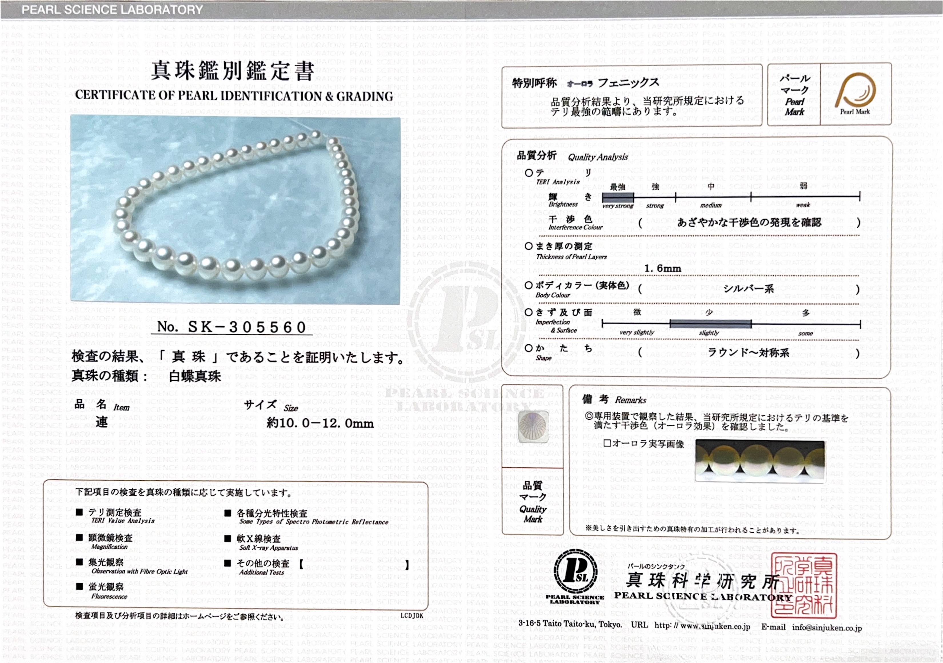 10-12mm White South Sea Pearl Necklace - PSL Certified